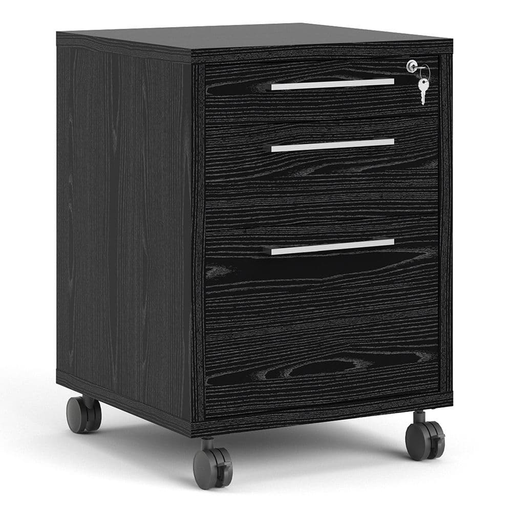 Business Pro Mobile file cabinet in Black woodgrain